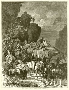 The British Army on the March in Abyssinia by English School