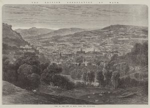 The British Association at Bath, View of the City of Bath, from the South-East by English School