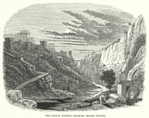 The Brook Kidron, Showing Mount Olivet by English School