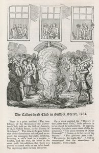 The Calves Head Club in Suffolk Street, 1734