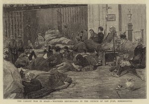 The Carlist War in Spain, Wounded Republicans in the Church of San Juan, Somorrostro