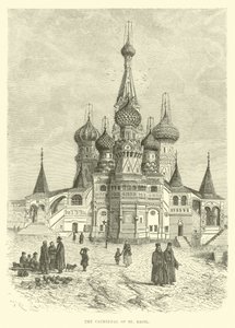 The Cathedral of St. Basil by English School