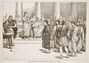 The Catilinarian Conspirators before the Senate by English School