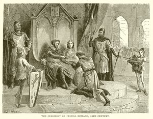 The Ceremony of Feudal Homage, 12th Century by English School