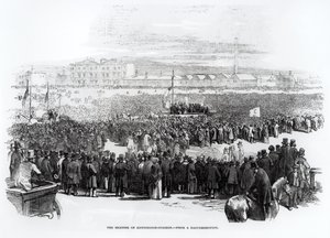 The Chartist Meeting on Kennington Common, April 1848 by English School