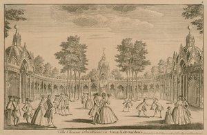 The Chinese Pavilions in Vauxhall Gardens, London