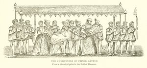 The Christening of Prince Arthur by English School