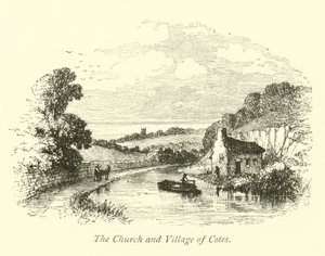 The Church and Village of Cotes by English School