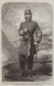 The Civil War in America, Colonel of the 4th Regiment European Brigade of the Confederate Army by English School