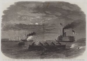 The Civil War in America, cutting off a Confederate Despatch-Gallery on the Potomac near Freestone Point