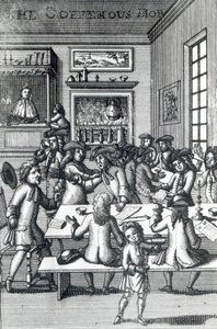 The Coffeehouse Mob, by Edward Ward, taken from Vulgus Britannicus by English School