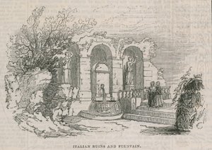 The Colosseum - Italian Ruins and Fountain by English School