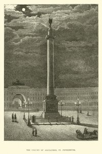 The Column of Alexander, St Petersburg by English School