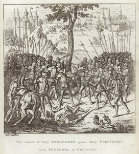 The Combat of Thirty Englishmen Against Thirty Frenchmen, Near Ploermel, in Brittany by English School
