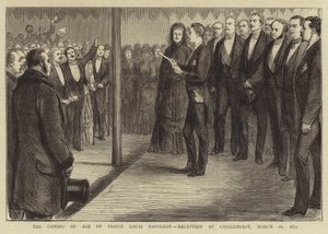 The Coming of Age of Prince Louis Napoleon, Reception at Chislehurst by English School