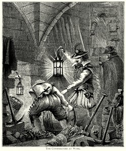 The Conspirators at Work (engraving) by English School