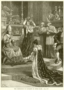The Coronation of Napoleon in Notre Dame by English School