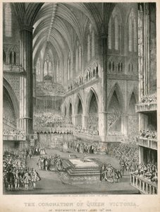 The Coronation of Queen Victoria in Westminster Abbey, 28 June 1838 by English School
