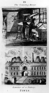 The Counting House, 1827 by English School