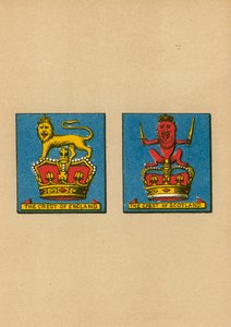 The Crest of England. The Crest of Scotland by English School