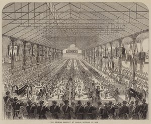 The Crimean Banquet at Dublin, 22 October 1856 (engraving)