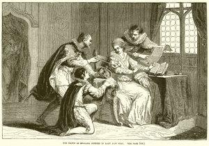The Crown of England Offered to Lady Jane Grey by English School