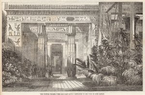The Crystal Palace: The Egyptian Court, Entrance to the Tomb of Beni Hassan by English School