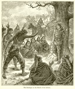 The Deerslayer in the Hands of the Indians by English School