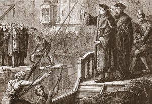 The Departure of Erasmus from Basle by English School