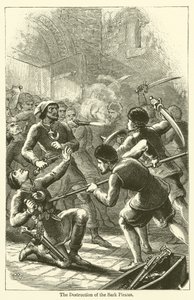 The Destruction of the Sark Pirates by English School