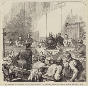 The Detective Police Officers charged with Conspiracy, at Bow-Street Police Court, Examination of the Convict Kurr by English School