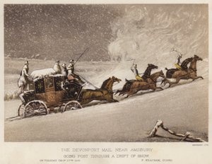 The Devonport Mail, Near Amsbury, Going Post Through a Drift of Snow