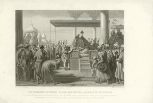 The Dewannee of Bengal, Bihar and Orissa acquired by the English, India, 1765 by English School