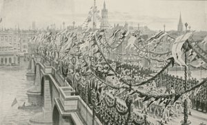 The Diamond Jubilee Procession Crossing London Bridge