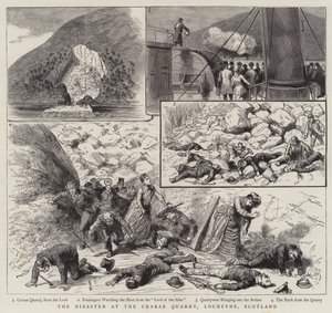 The Disaster at the Crarae Quarry, Lochfyne, Scotland by English School
