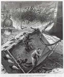 The Driver Heard Them, and Reversed His Engine (engraving)