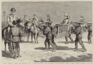 The Duke and Duchess of Connaught in Japan, starting for the Chiuzenjii Lake by English School