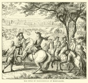 The Duke of Marlborough at Malplaquet by English School