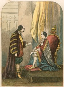 The Duke of Northumberland persuading Edward VI to change the succession by English School