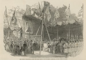 The Duke of Wellington Laying the First Stone of the Waterloo Barracks by English School