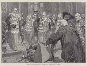 The Duke of York taking his Seat in the House of Lords by English School
