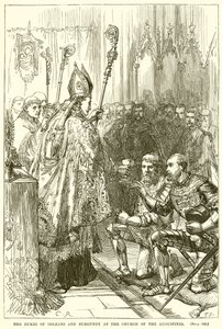 The Dukes of Orleans and Burgundy at the Church of the Augustines by English School