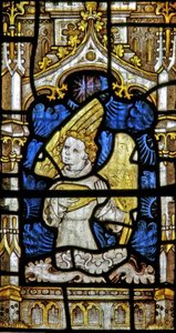 The East window depicting a musician angel by English School