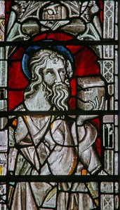 The East window depicting an Apostle (St Matthew?) by English School