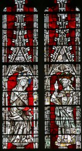 The East window depicting the Coronation of the Virgin by English School