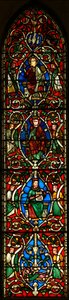 The East window depicting the Tree of Jesse by English School