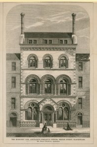 The Economic Life Assurance Companys offices, Bridge Street, London by English School
