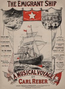 The Emigrant Ship, Victorian Sheet Music Cover