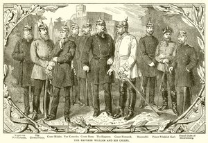 The Emperor William and His Chiefs by English School