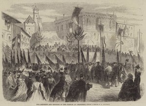 The Emperor and Empress of the French at Chambery by English School